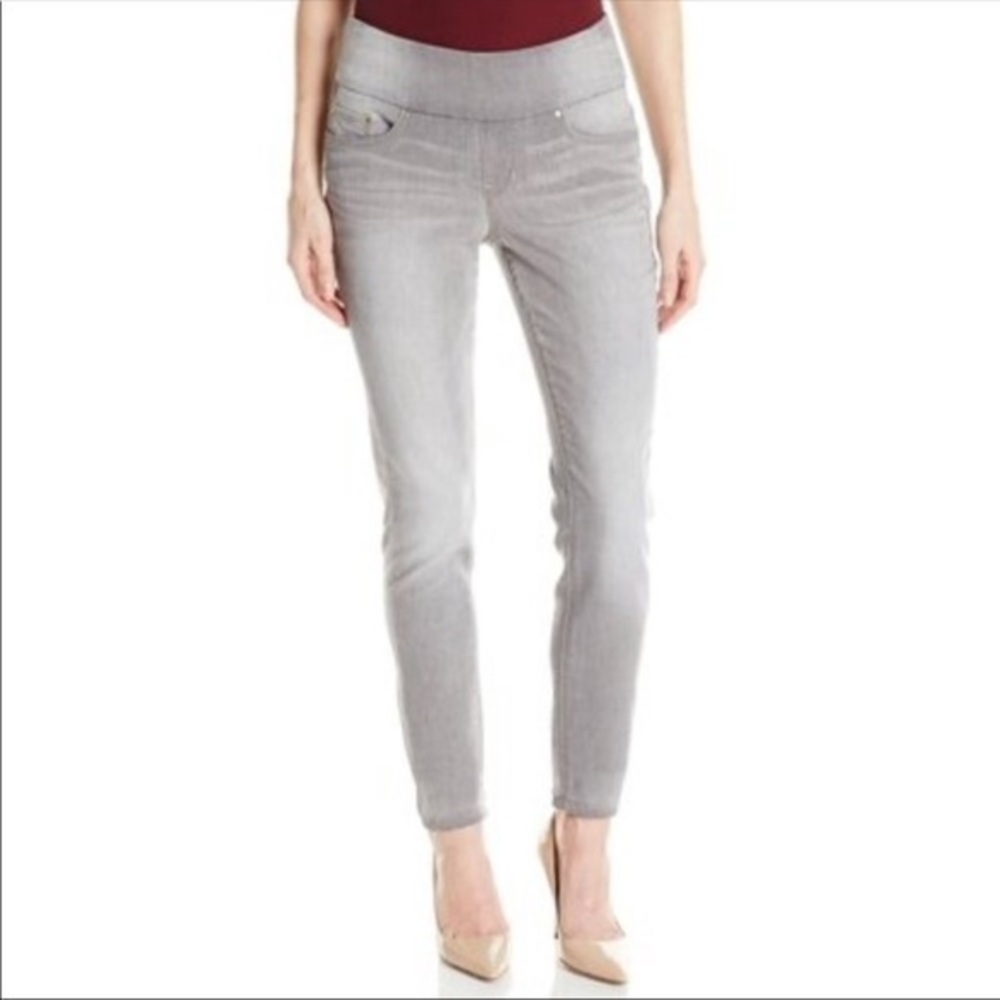Jag Jeans High Rise Pull On Skinny Gray Jeans